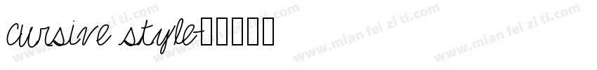 cursive style字体转换